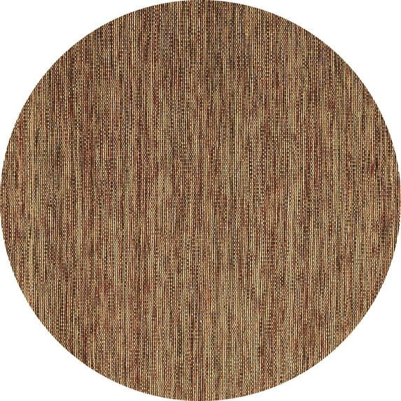 Ahgly Company Indoor Round Abstract Brown Contemporary Area Rugs, 5' Round