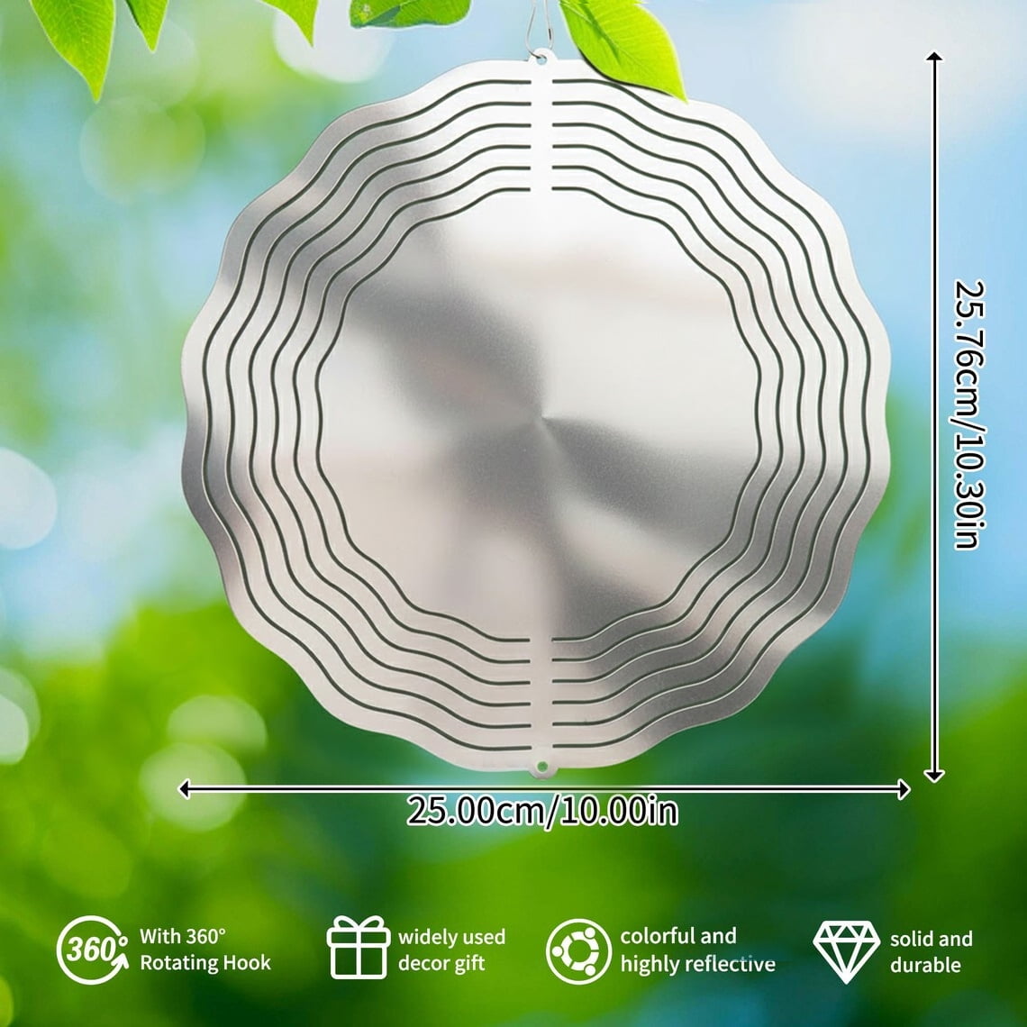 Era Gift Coffee Cup Espresso Wind Chime, Kitchen 3D Wind Spinner Style UV Window Decor
