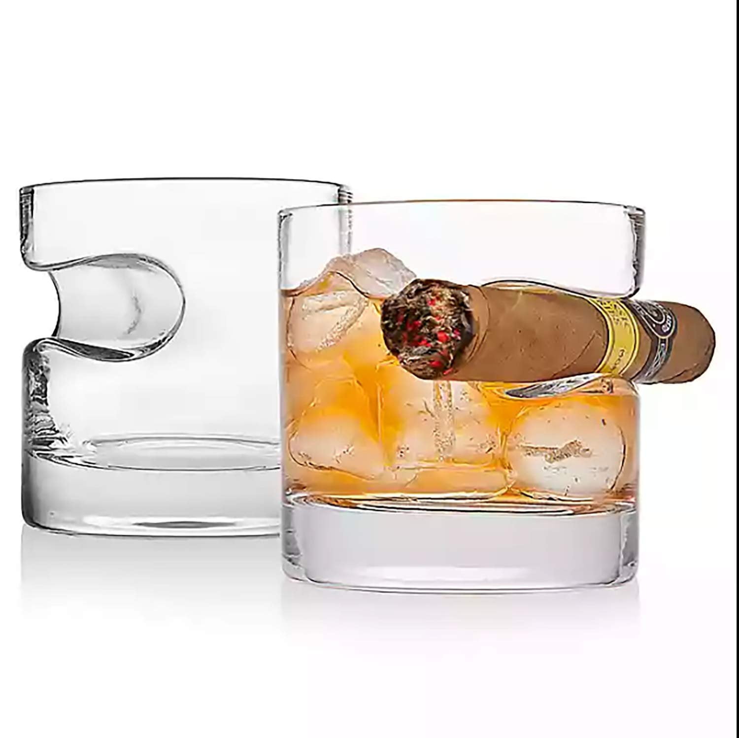 Godinger Cigar Whiskey Glass Old Fashioned Whiskey Glasses Set of 2