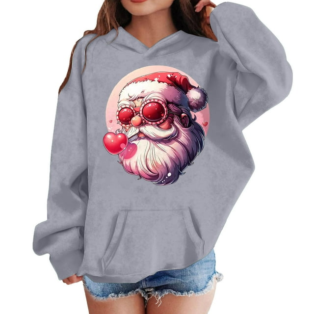 Chandail pour Enfants, Mode Décontractée Garçons Filles avec Imprimé, Haut à Manches Longues à Col Rond avec Poche, Chandail à Col Rond pour Enfants