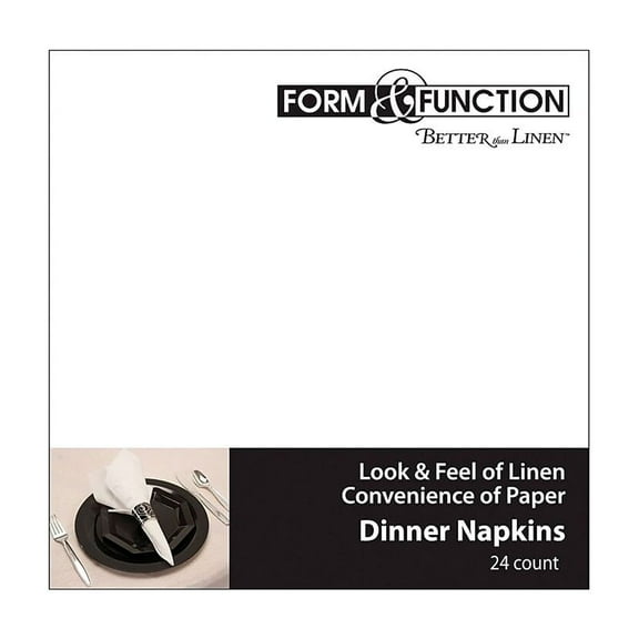 White Buffet Airlaid Paper Lunch Napkins 24 Count for 12 Guests