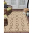 thumbnail image 4 of Unique Loom Outdoor Trellis Collection Area Rug - Geometric (7' 1" x 10' Rectangle Beige/Brown), 4 of 7