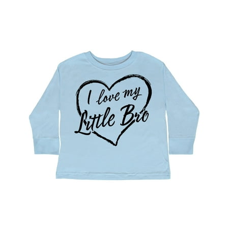 

Inktastic I Love My Little Bro in Black Chalk Heart Gift Toddler Boy or Toddler Girl Long Sleeve T-Shirt
