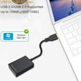 thumbnail image 2 of JIAHAOO HD USB 3.0 to HD Converter Cable 1080P for PC Laptop HDTV Monitor Display Mirror & Extend Display Easily, 2 of 9