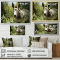 thumbnail image 4 of Designart "Gentle Companion Grey Donkey in Pastoral" Animals Floater Framed Wall Art Print, 4 of 7
