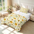 thumbnail image 2 of Erosebridal Watercolor Bee Twin Comforter Sets,Vintage Sunflower Floral Bedding Set,Cream Orange,Polkadot Reversible,2 Pieces,1 Comforter and 1 Pillowcase, 2 of 7