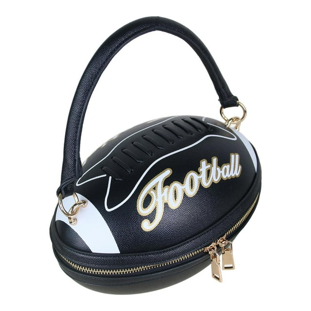 KLKCMS Sac à Main en Forme de Football Américain Sac Hobo Décontracté pour Magasinage Plein Air Rendez-Vous Noir