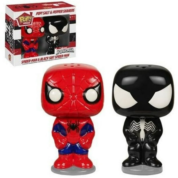 FUNKO POP! HOME: SPIDER-MAN BLACK SUIT SALT N' PEPPER SHAKERS - Walmart.com - Walmart.com