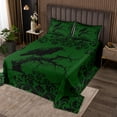 thumbnail image 2 of Erosebridal Couvre-Lit Réversible Hippie Damassé Rustique Corbeau Tribal Bohémien Lit Simple, 2 of 6