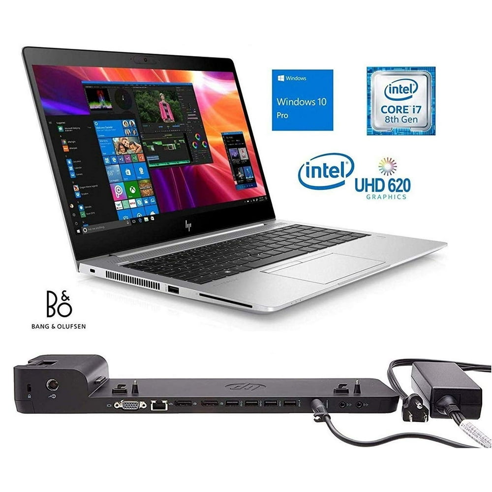 HP Elitebook 840 G5 with Docking Station 14" Full HD FHD (1920x1080) Business Laptop (Intel Quad