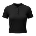 thumbnail image 1 of Playera Quarry para Dama, Aletilla Negro Talla EG, 1 of 4