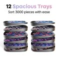thumbnail image 3 of Puzzlup Stackable Puzzle Sorting Trays with Box Display on Lid - Set of 12 Bowls - Up to 3000 Pieces - Premium Puzzle Sorter with Open Edge Design, 3 of 5