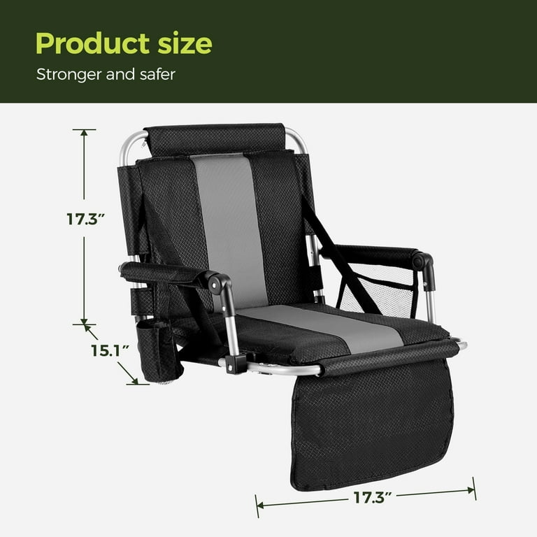 Sophia&William Portable Stadium Chair Stadium Seat for Bleacher