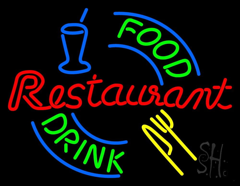 110004 Food Served All Day Restaurant Delicious Display LED Light Sign 