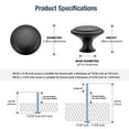 thumbnail image 3 of Emlimny 18 Pack Matte Black Cabinet Drawer Hardware 30mm Kitchen Cabinet Knobs Drawer Pulls with Installation Screws for Dressers Kitchens Cupboard, 3 of 7