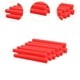 thumbnail image 5 of 12 fundas de espuma para postes de trampolín, portátiles, para interior y exterior, 15,75 pulgadas Rojo, 5 of 8