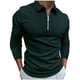 thumbnail image 1 of pstuiky Camisas de manga larga abrigadas para hombre, Camiseta de culturismo informal con cuello alto y cremallera, manga larga y elástica, para hombre tops de invierno para hombre m, 1 of 5