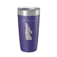 thumbnail image 1 of Lake Wanahoo Map Tumbler Travel Mug Insulated Laser Engraved Coffee Cup Nebraska 20 oz Purple, 1 of 1