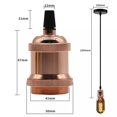 thumbnail image 3 of Lampara Solitario de Canope y Socket Color Negro de Cobre para foco E27 90-260V iluminacion Vintage Lampara Vintage, 3 of 3