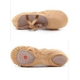 thumbnail image 4 of Missfiona Women's Ballet Flats Canvas Ballet Slipper Dance Yoga Practice Shoes(6.5,Light Tan), 4 of 6