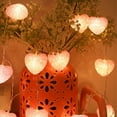 thumbnail image 3 of String Lights Heart Shaped 4.92 Feet 10 LED Indoor Outdoor for Bedroom Party Wedding Pink, 3 of 5
