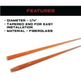 thumbnail image 3 of The ROP Shop (Pack of 20) 1/4" Orange Walkway Poles Plain Markers, Heavyduty Fiberglass Rod, 3 of 8