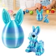 thumbnail image 2 of SSNTSY Tiny 3D Printed Easter Eggs with Bunny Inside Crystal Bunny Egg Printed Egg Toy Easter Surprise Rabbit Egg for Egg Hunt Party Favors Gifts, 2 of 6