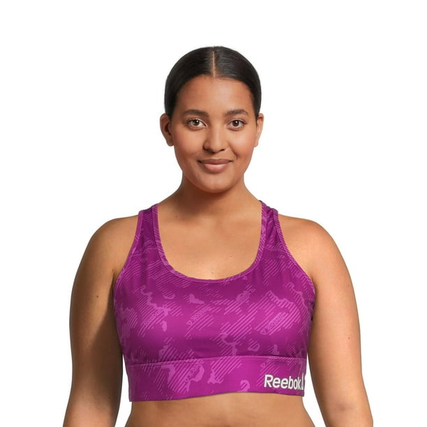 Reebok Women's Plus Size Racerback Sports Bra