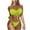 c01Yellow, variant on Arnsht Women's Solid Color Bikini Sets Textured Swimsuit 2 Piece Bikini Sets Tie Side High Cut Thong Bathing Suit Swimwear Black S