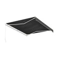 thumbnail image 2 of ALEKO Manual Retractable Home Patio 10 x 8 feet Awning Black Canopy Sunshade, 2 of 8