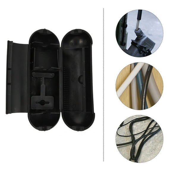 FRCOLOR  2 Pcs Waterproof Junction Box Extension Cord Safety Cover The Wire Cords Outdoor Black
