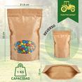 thumbnail image 2 of 100 Bolsa Stand Up Pouch Tipo Kraft Capacidad 1 kg, 2 of 4