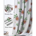 thumbnail image 3 of Wildflower Blackout Curtains for Bedroom Living Room Darkening Curtains 84 Inch Length 2 Panels Set Pink Floral Watercolor Pink White Summer Window Curtain Window Treatment Grommet Drapes 42"x84", 3 of 9