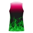 thumbnail image 4 of Penkiiy 3D Tank Tops for Men Women Cool Design Flame Sleeveless Shirts Summer Tops L Green, 4 of 4