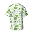 thumbnail image 5 of Uemuo Kitchen Utensiles Cooking Pots Pattern Cotton Linen Short Sleeve Shirts,Casual Lightweight Button Down Shirts,Vacation Beach Summer Tops-X-Large, 5 of 7