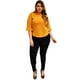 thumbnail image 5 of Blusa formal en talla extra, modelo 012 (mostaza) amarillo 42 Roman Fashion Blusa extra 012, 5 of 6