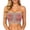 Grey, variant on Women's Summer Strapless Tube Top Front Button Lip Print Floral Design Sheer Backless Bustier Top Black 2XL