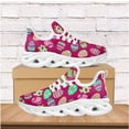 thumbnail image 1 of Zapatos planos transpirables para mujer, zapatillas con cordones y estampado de huevos de Pascua, calzado deportivo informal para adolescentes y estudiantes, 1 of 6