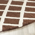 thumbnail image 3 of SAFAVIEH Cambridge Kenneth Geometric Diamonds Wool Area Rug, Dark Brown/Ivory, 6' x 6' Round, 3 of 7