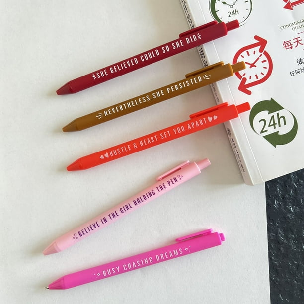 Bolígrafos de Colores para Niña, Diseño de Poder Femenino, 5 Ml