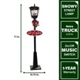 thumbnail image 3 of Fraser Hill Farm 5.9 ft Musical Snowy Christmas Street Lamp in Black, FSSL071A-BLK1, 3 of 11
