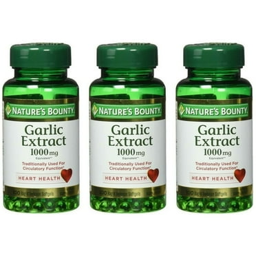 Nature's Bounty Garlic 1000 mg Softgels 100 ea (Pack of 3)