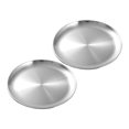 thumbnail image 2 of SHISUYAN 2 Pcs Assiettes à Viande en Acier Inoxydable Assiettes de Buffet Plateaux de Rangement pour Maison Restaurant, 2 of 8