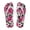 Colorful Hibiscus Flower, variant on Palm Tree Print Arch Support Flip Flops for Women Casual Non-Slip Beach Thong Sandals Rainbow Anti Slip Fashion Lightweight Flats Slippers for Vacation Bathroom