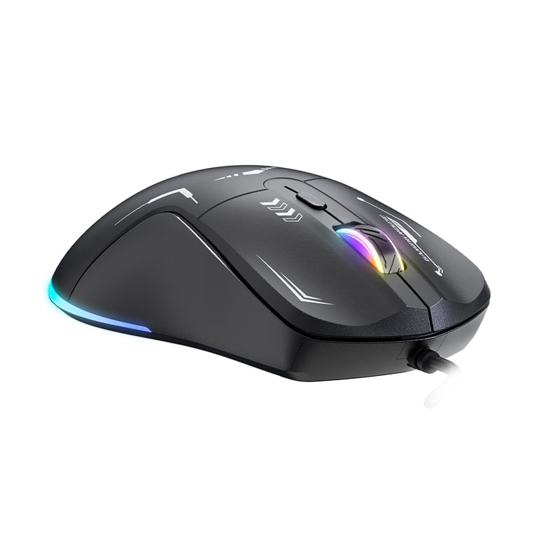 Onikuma Cw917 Wired Gaming Mouse 6 Levels Adjustable 6400 Dpi 7 Programmable Buttons 7 Rgb Lighting Modes Ergonomic Mice for Pc