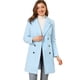 thumbnail image 1 of Abrigo Largo De Invierno Solapa Con Muesca Doble Botonadura Para Mujer Bebe Azul M, 1 of 6