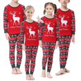 thumbnail image 3 of PENGXIANG Matching Family Christmas Pajamas Set  Raglan Bear Printe Top Plaid Pants Set Sleepwear, 3 of 6