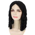 thumbnail image 2 of HPO Adult Women's Black Color Curly Shoulder Length Trendy Starry Curls Wig, 2 of 9