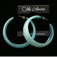 thumbnail image 3 of Mi Amore Hoop-Earrings Silver-Tone/Blue, 3 of 3