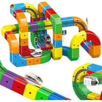 Track Fusion - 2026 Next Generation Track Fusion Train, Trackfusion 3D Train Routes with Mix-and-Match Stem Cubes, Trackfusion Trains Modular Clip-Fit Tracks, Build Uphill, Loop 360° 81PCS